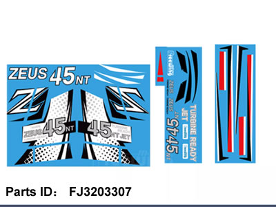 Freewing Zeus 45NT Turbine Ready Jet Decal Set FJ3203307