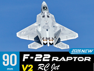 Freewing F-22 V2 90mm 6S PNP jet