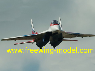 Freewing MiG-29 V2 Red OVT Twin 80mm EDF Jet PNP RC Airlane