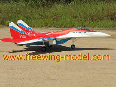 Freewing MiG-29 V2 Red OVT Twin 80mm EDF Jet PNP RC Airlane